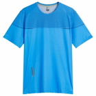 SOAR Men's Printed Tech T-Shirt in Blue/Navy Stripe