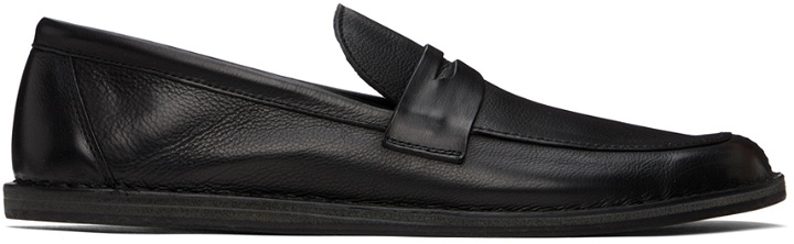 Photo: The Row Black Cary Leather Loafers