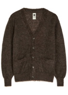 Vowels V-neck Mohair-blend Cardigan Brown
