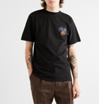 Stüssy - Printed Cotton-Jersey T-Shirt - Black