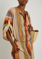Zimmermann Solstice Striped Cotton Tunic Midi Dress Multicoloured