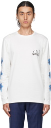 Paul Smith White Monarch Rose Long Sleeve T-Shirt