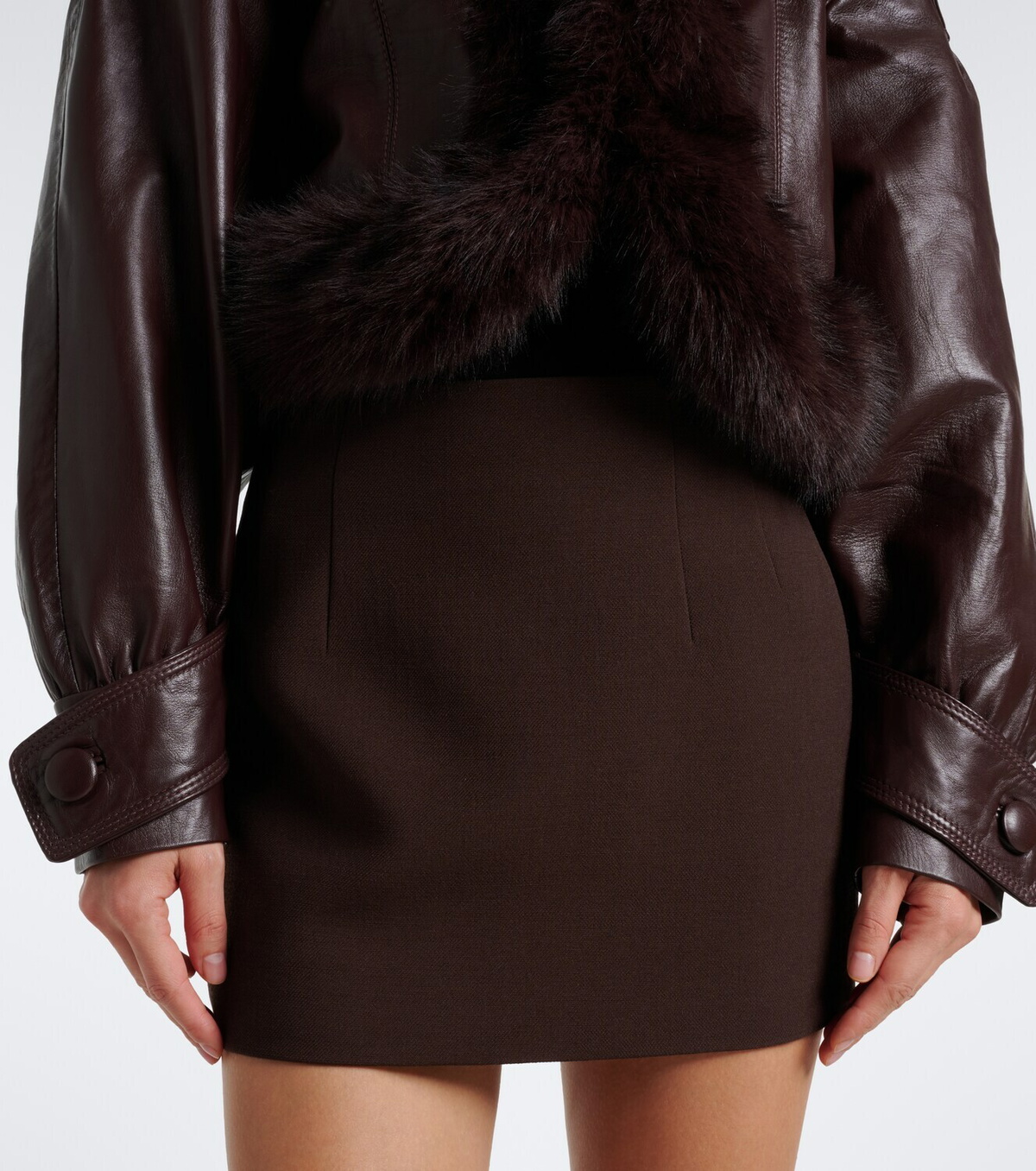 Retrofête Jia cropped leather jacket