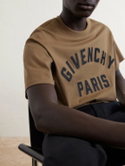 Givenchy - Logo-Embroidered Cotton-Jersey T-Shirt - Neutrals