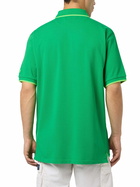 MC2 Saint Barth Man Green Cotton Piquet Polo Shirt Beverly Hills With Palm Embroidery