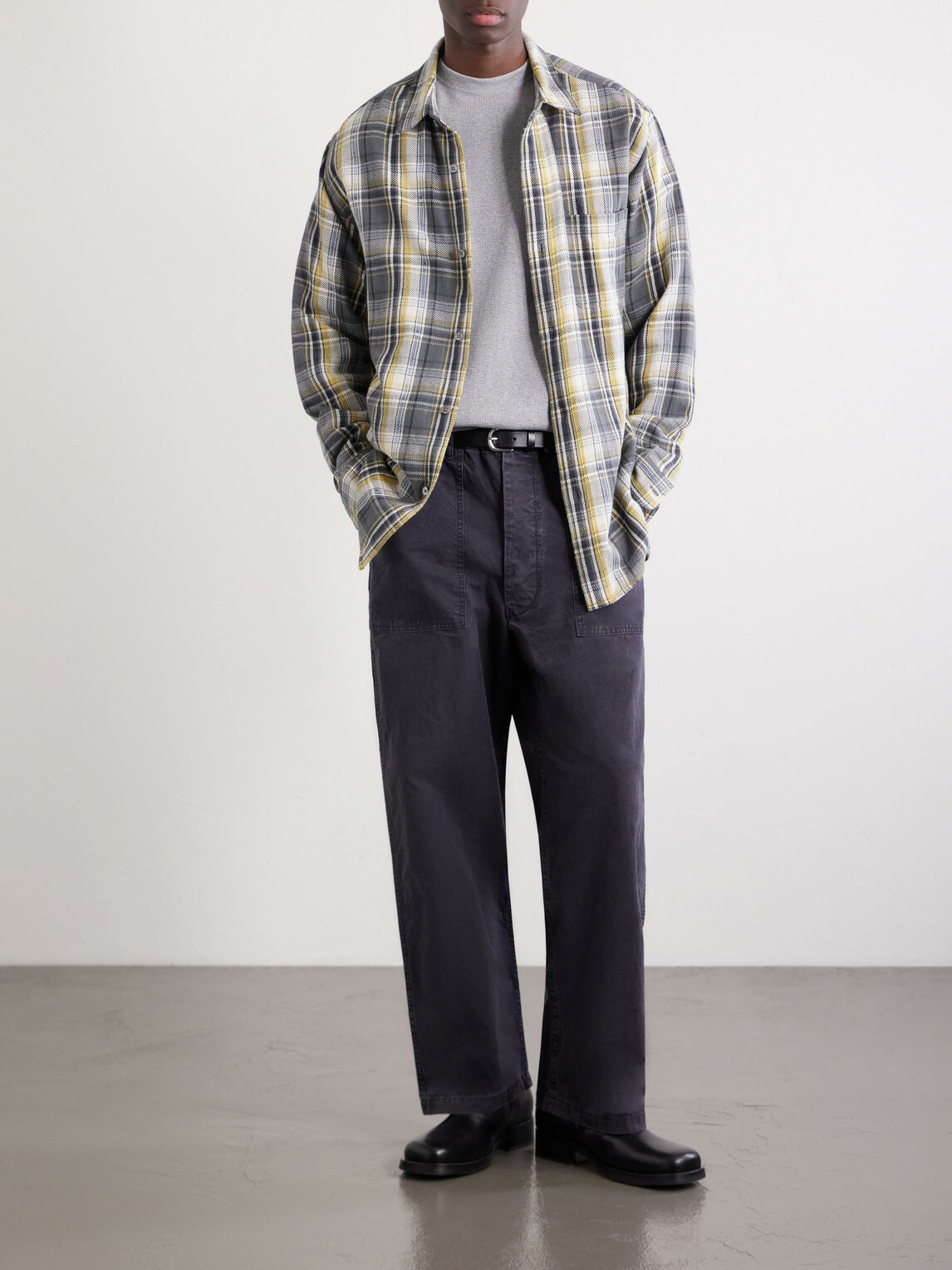 OrSlow - Waffle-Knit Cotton-Blend Sweater - Gray