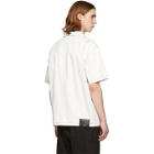 Alexander Wang White Overdyed Denim Short Sleeve Shirt
