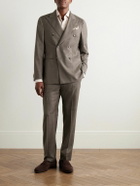 Caruso - Slim-Fit Wool-Twill Suit Trousers - Brown