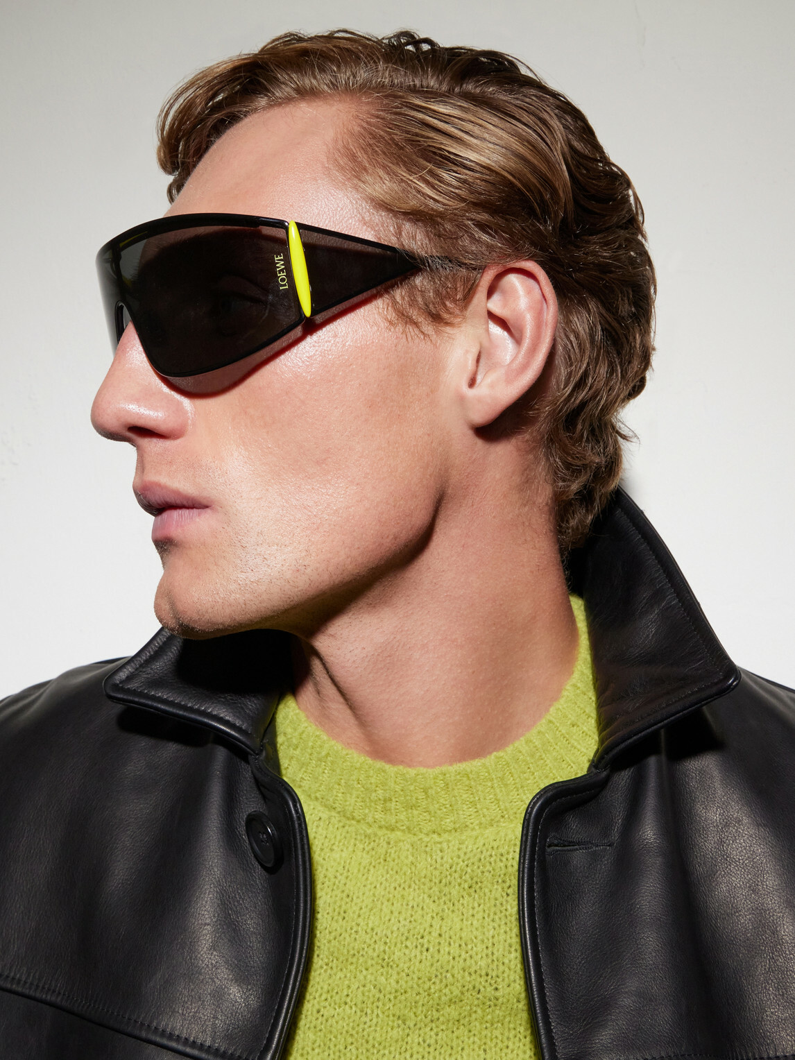 LOEWE - Speed Shield Aviator-Style Metal Sunglasses - Black