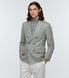Brunello Cucinelli - Double-breasted wool-blend blazer
