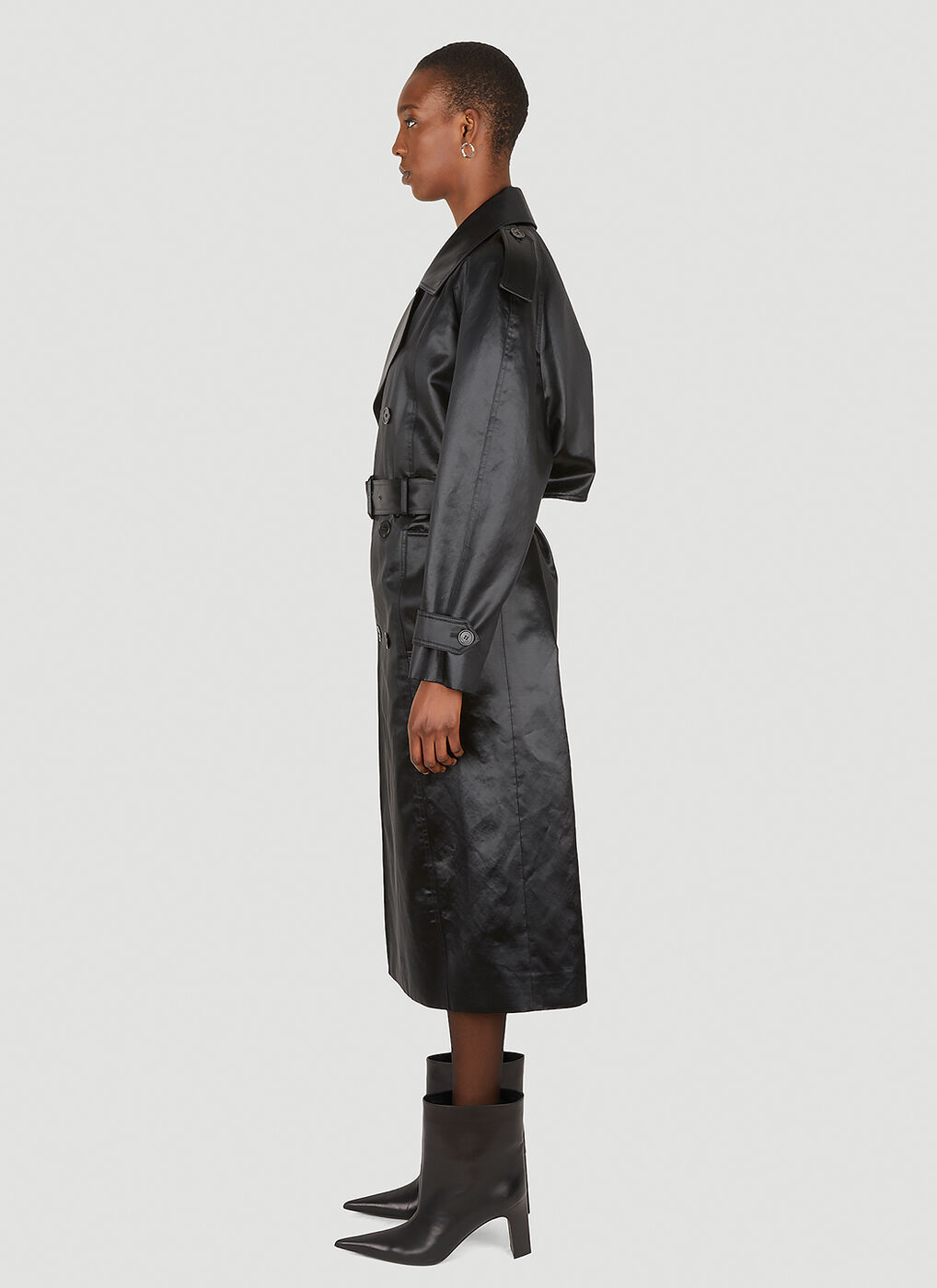 Black hotsell satin trench