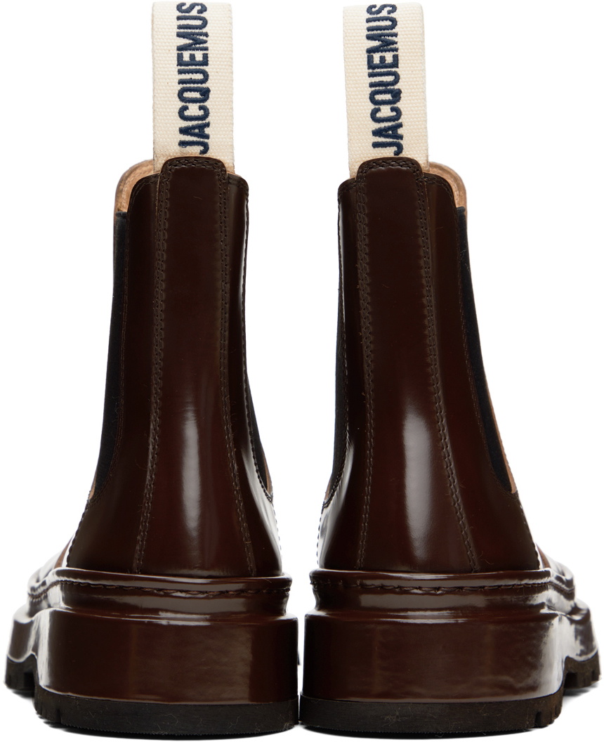 Jacquemus Brown Le Chouchou 'Les Chelsea Pavane' Chelsea Boots