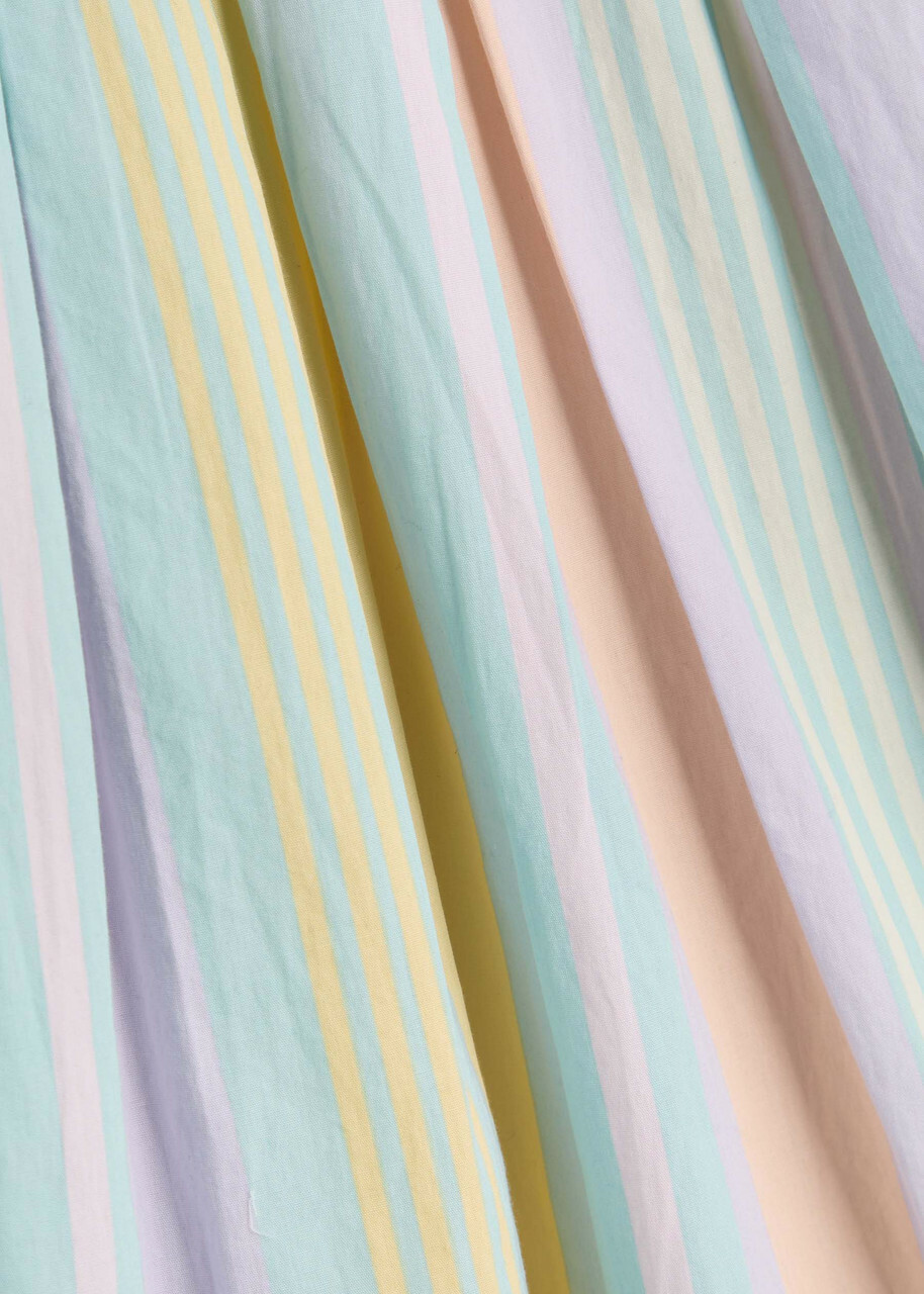 Free People Primavera Stripe Cotton Midi Dress Blue