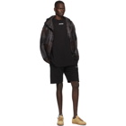 Off-White Brown Pleated Hoodie