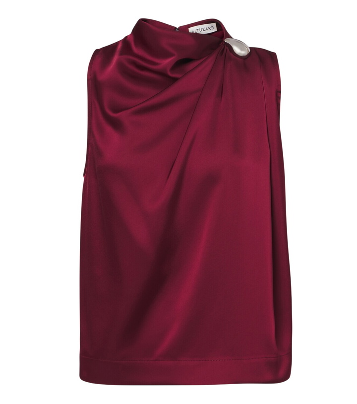 Photo: Altuzarra Alden draped satin top