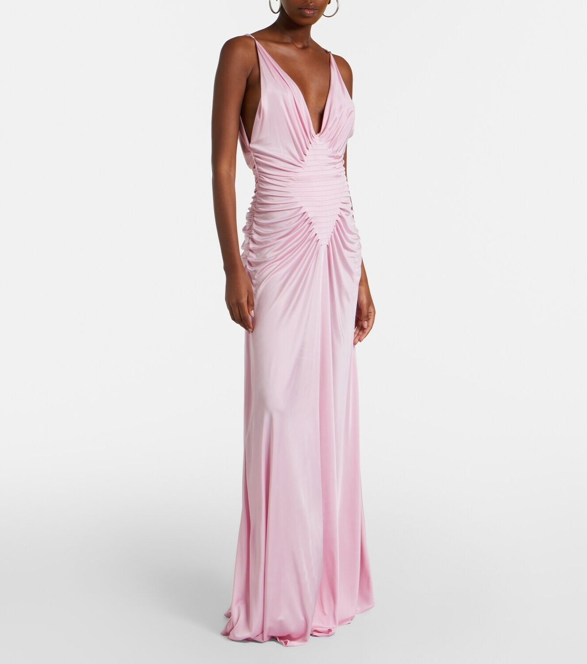 Versace Draped jersey gown