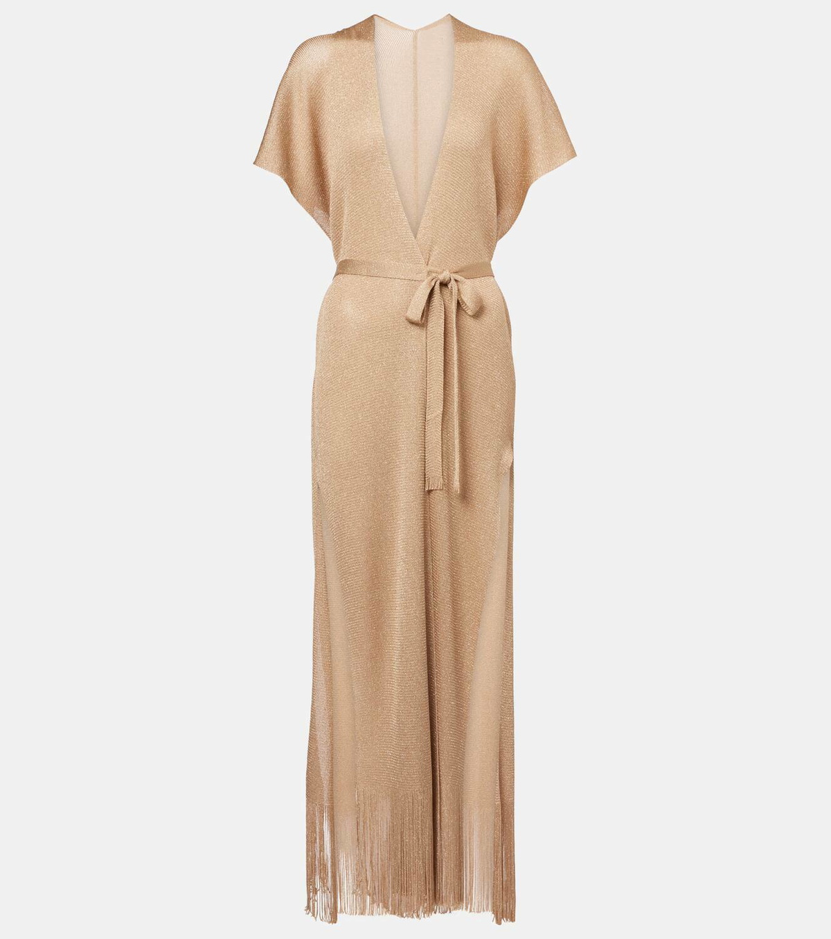 Max Mara Zarelia fringed lamé kaftan Max Mara