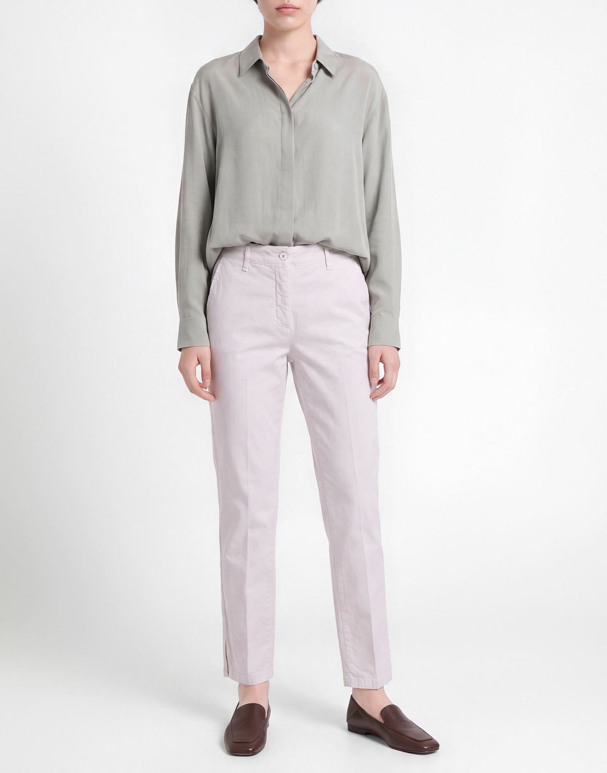 Manila Grace Womens Pants in Off white