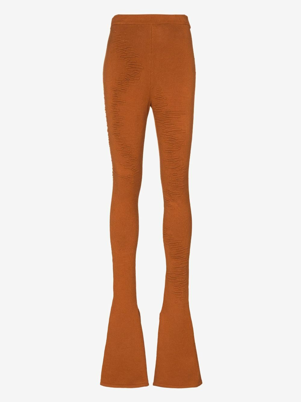 Selasi X Browns Focus Brown Muscle Flared Knitted Leggings