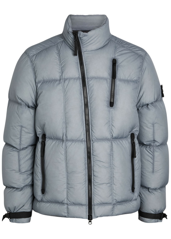 Photo: Stone Island Padded Nylon Jacket Dark Blue