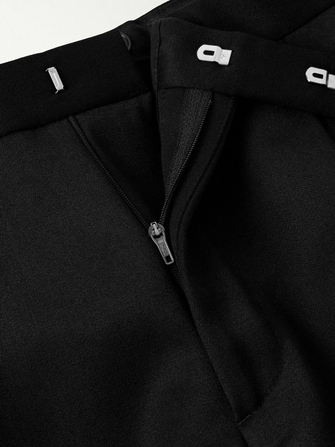 Favourbrook - Tommy Straight-Leg Grosgrain-Trimmed Pleated Wool Tuxedo Trousers - Black