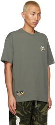 AAPE by A Bathing Ape Gray Patch T-Shirt