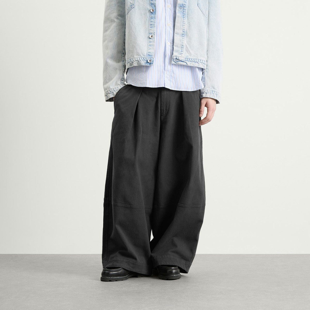 YMC Men's Deadbeat Trousers Presented by END. in Charcoal