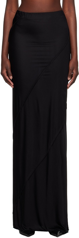 Photo: ioannes Black Pinched Seams Maxi Skirt