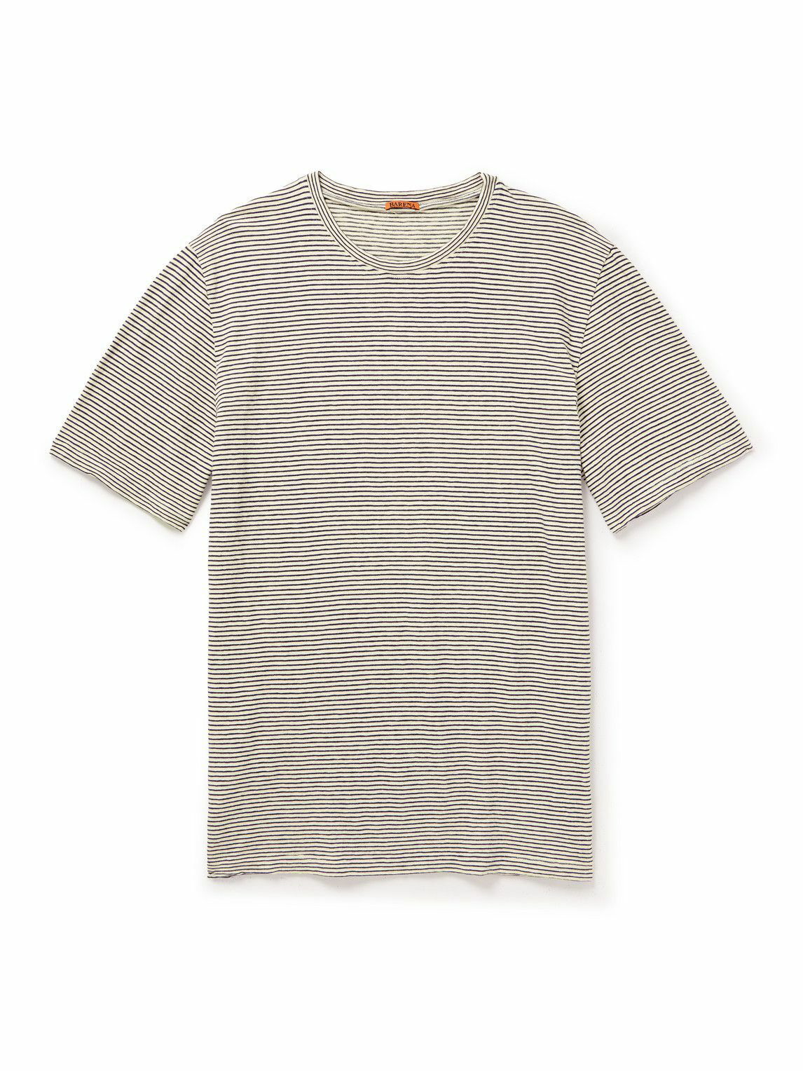 Photo: Barena - Striped Cotton-Blend Jersey T-Shirt - Neutrals