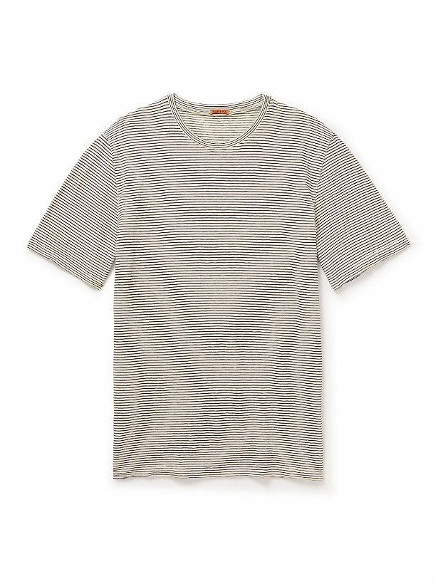 Photo: Barena - Striped Cotton-Blend Jersey T-Shirt - Neutrals