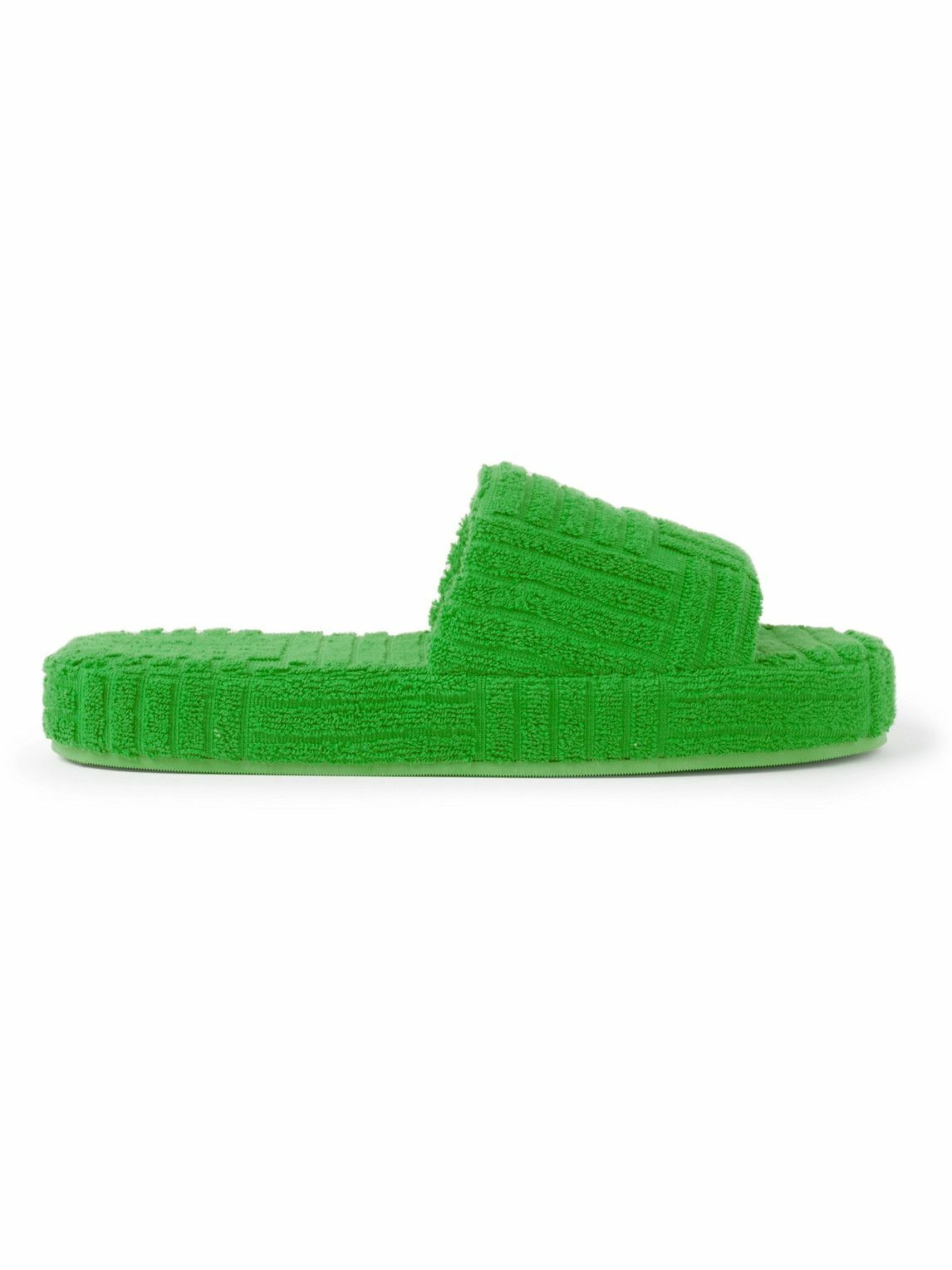 Bottega Veneta - Terry Slides - Green