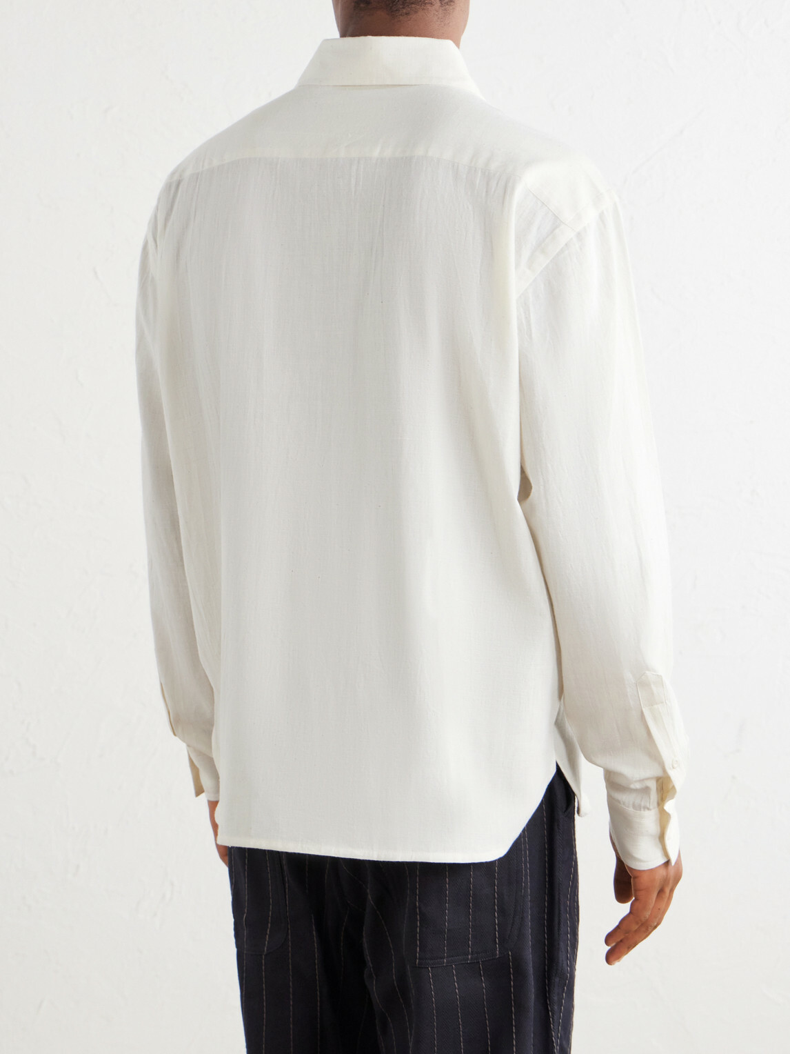Kardo - Luis Embroidered Cotton Shirt - Neutrals