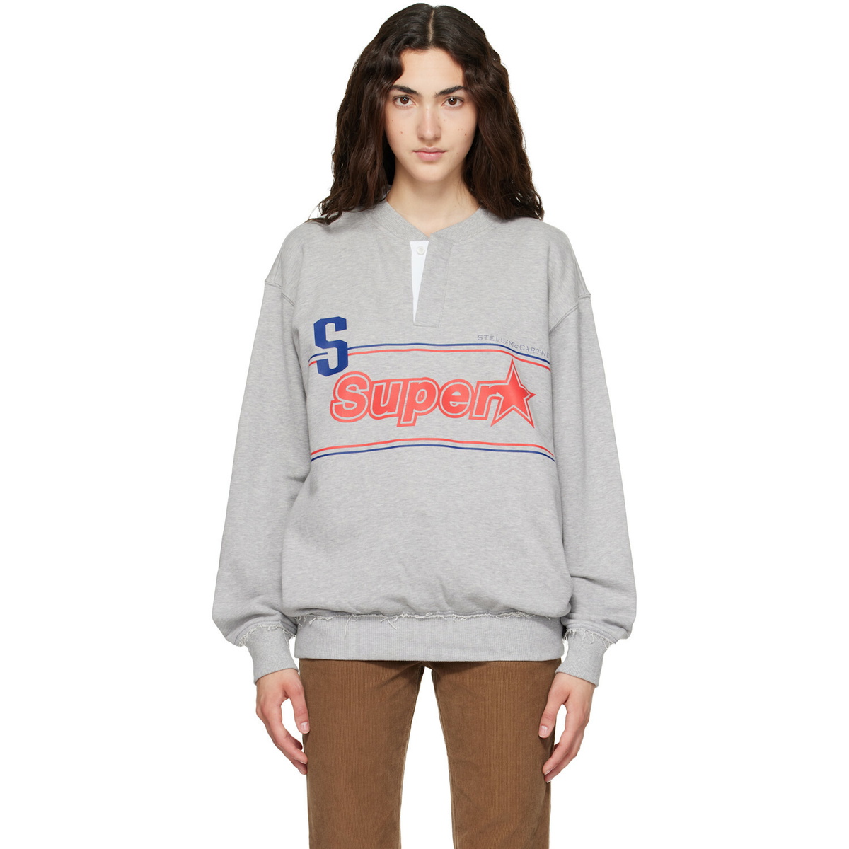 Stella McCartney Gray 'Superstar' Cotton Sweatshirt