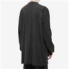 Balenciaga Men's Long Sleeve Free Styling Tips T-Shirt in Washed Black/White