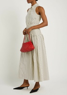 Staud Romy Striped Stretch-cotton Poplin Maxi Shirt Dress White