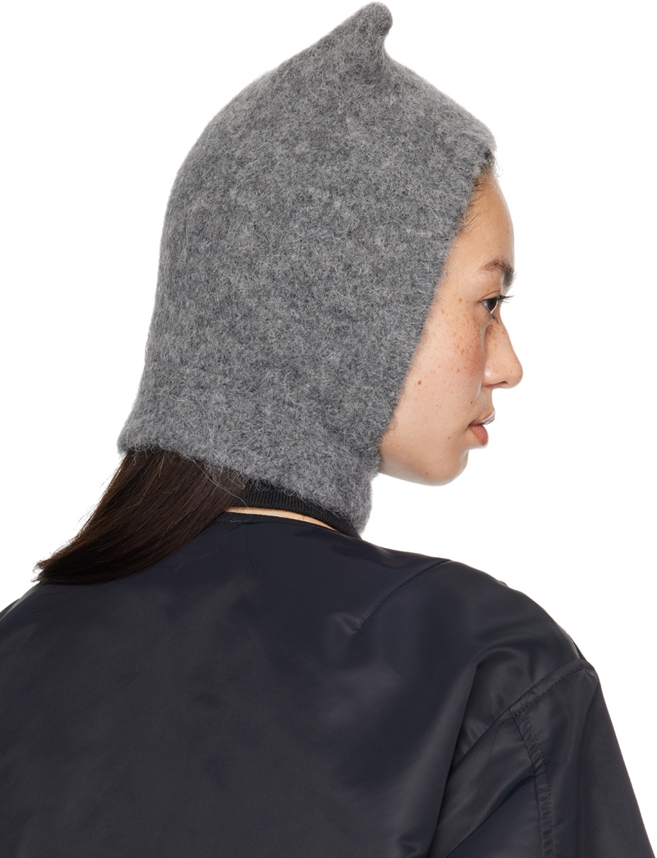 Coperni Gray Knitted Horn Balaclava Coperni display picture 1