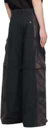 JiyongKim Navy Paneled Cargo Pants