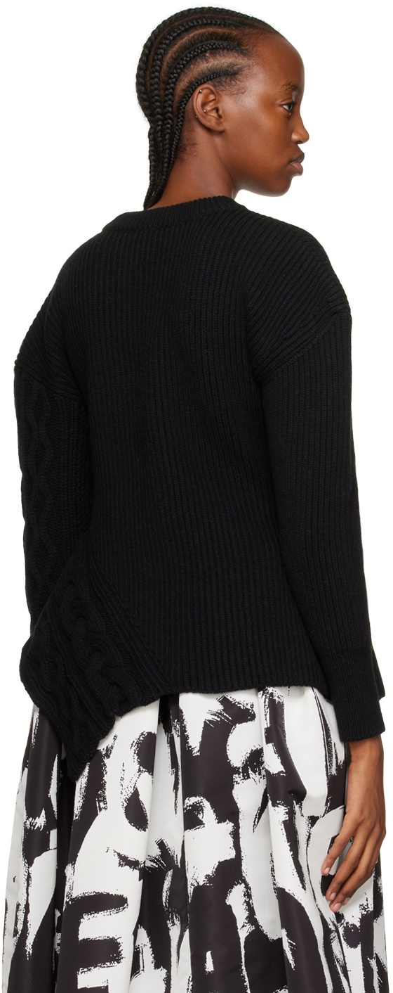 Alexander McQueen Black Twisted Sweater