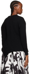 Alexander McQueen Black Twisted Sweater
