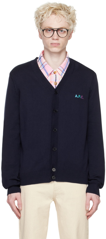 Photo: A.P.C. Navy New Joseph Cardigan