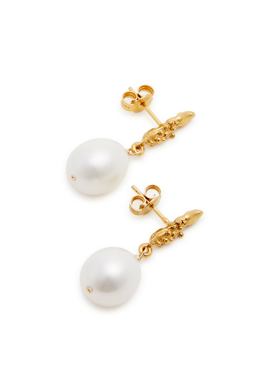 Alighieri Lustre Of The Moon 24kt Gold-plated Drop Earrings, Earrings - One Size