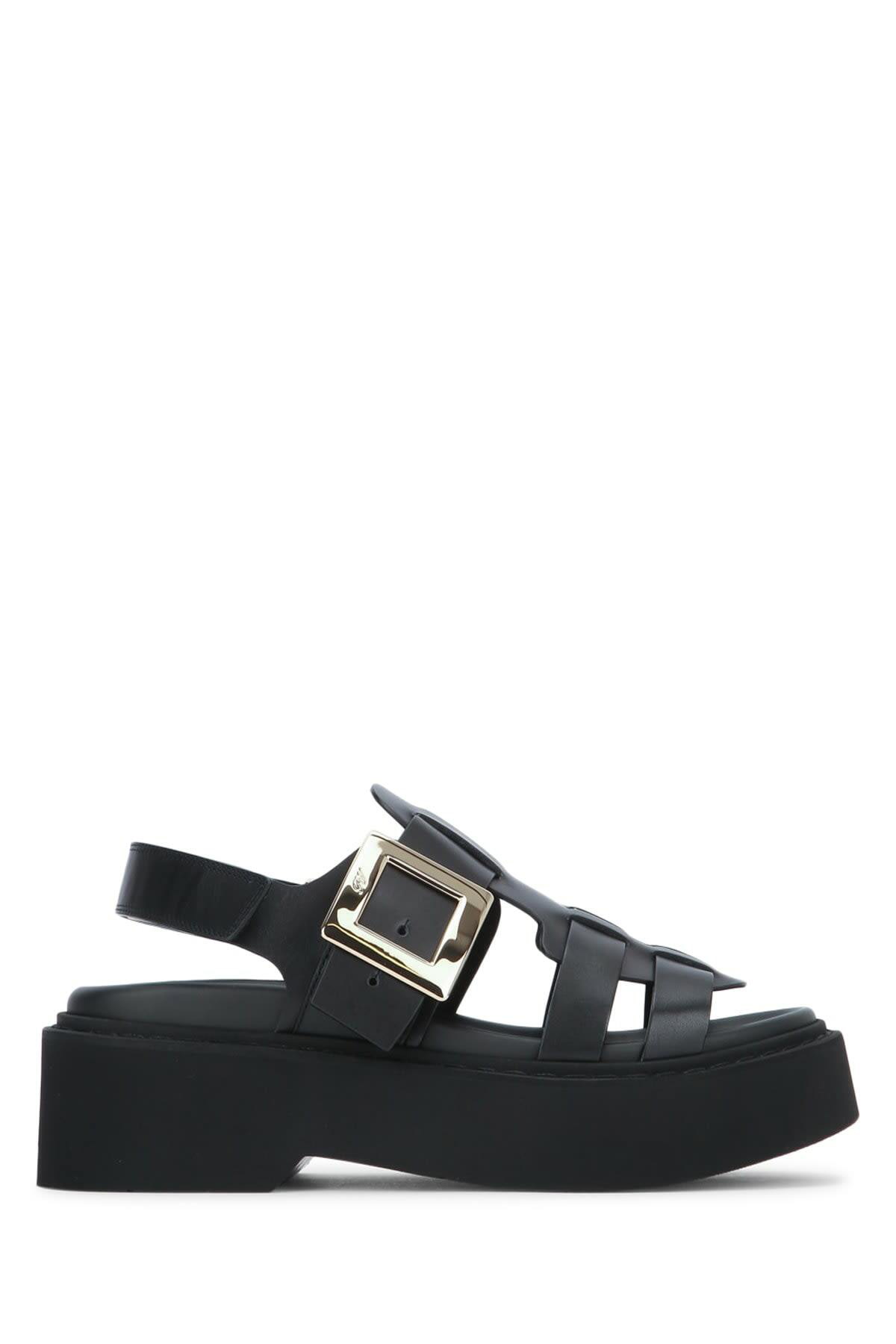 【25SS】ROGER VIVIER/I Love Vivier Flower 100 サテンサンダル Roger Vivier I Love Vivier Flower 100 Satin Sandals In Black