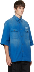 WILLY CHAVARRIA Blue S/S Workwear Corcoran Overshirt