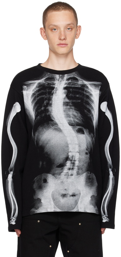 Photo: Dime Black Wave Bones Long Sleeve T-Shirt