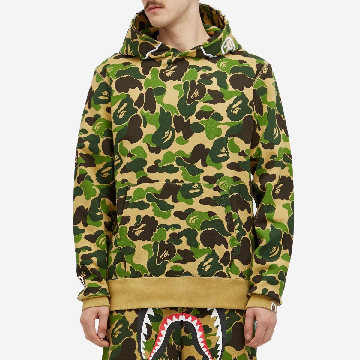 A Bathing Ape Men's ABC Camo 2nd Ape Pullover Hoodie in Green