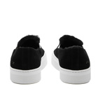 Woman by Common Projects Women's Shearling Suede Slip On Shoes in Black