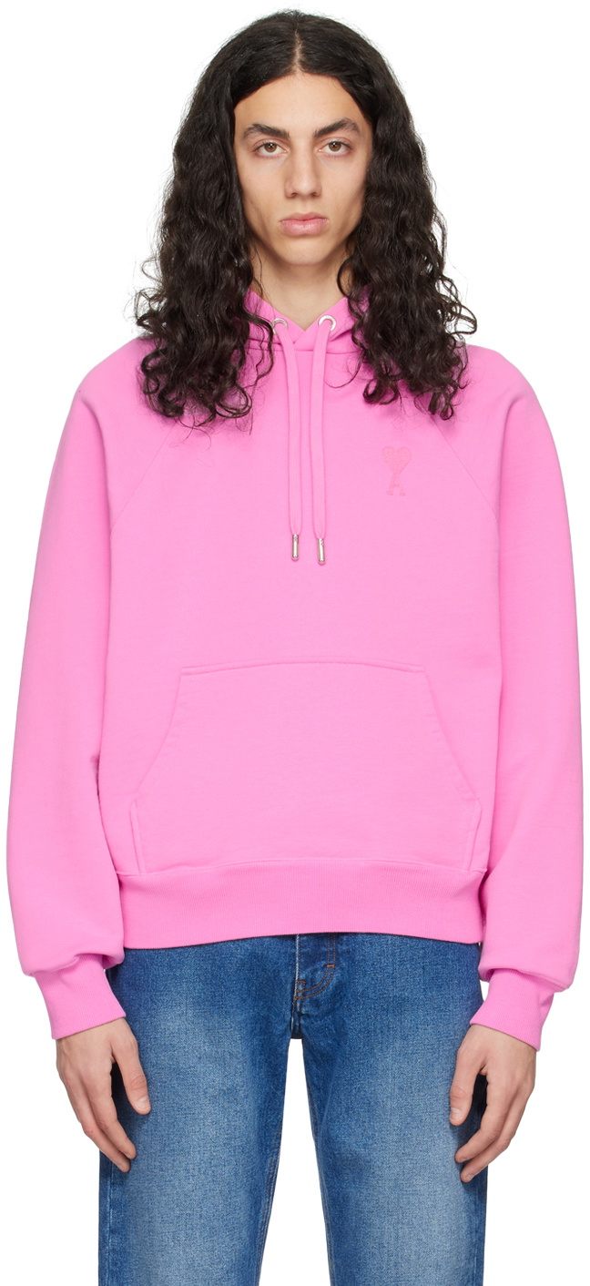 AMI Paris Pink Ami de Cœur Hoodie AMI