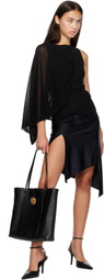 Versace Black Lamb Leather Small Tote