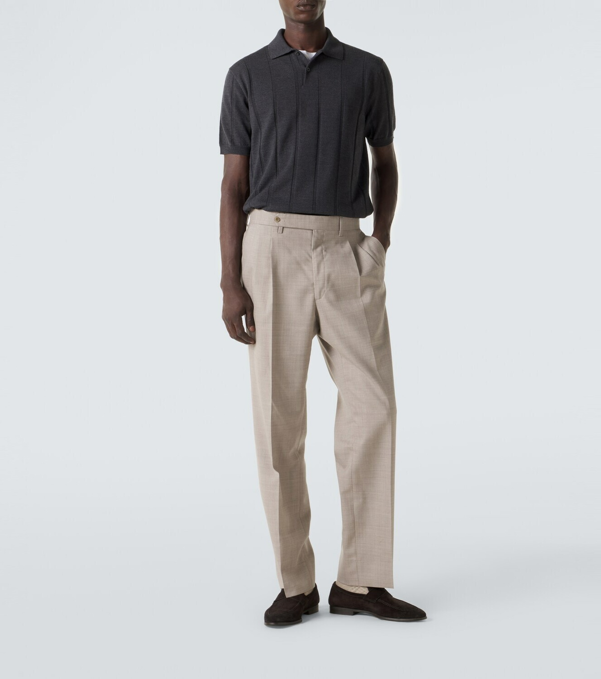 Canali Virgin wool polo sweater