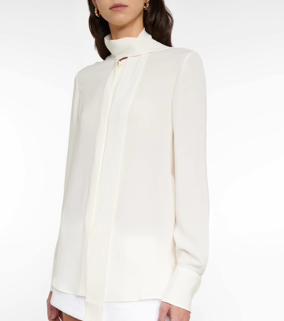 Valentino Brown Silk T-Shirt main image 1